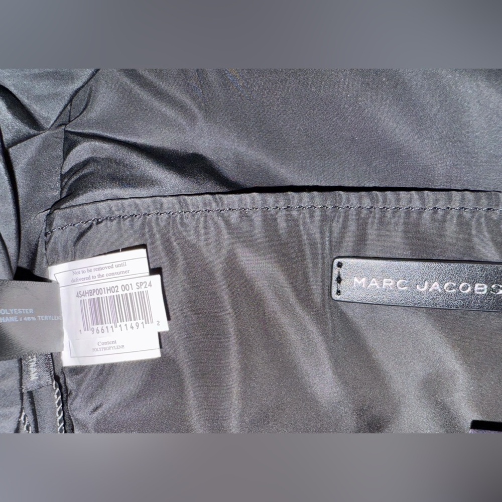 MARC JACOBS Quilted Nylon Backpack Black Large Laptop School Travel Bag - Picture 9 of 15